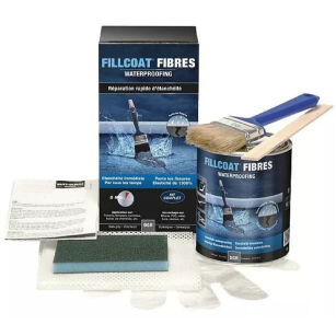 Fillcoat Fibers zestaw naprawczy do przecieków i pęknięć na dachu pod wodą i na mrozie