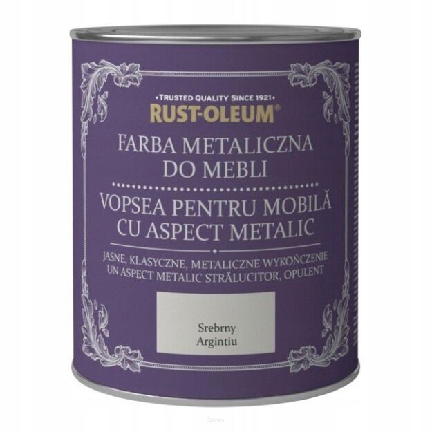OUTLET: Farba kredowa do mebli Rust-Oleum metaliczna 125ml