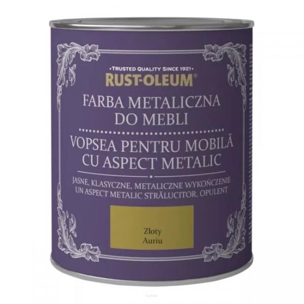 Farba kredowa do mebli Rust-Oleum metaliczna 125ml