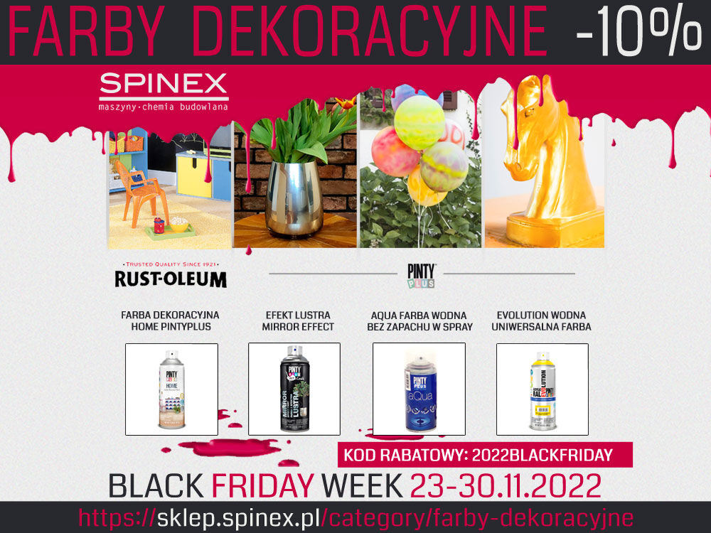 Ruszamy z Black Friday. Zgarnij dodatkowy rabat na farby dekoracyjne!