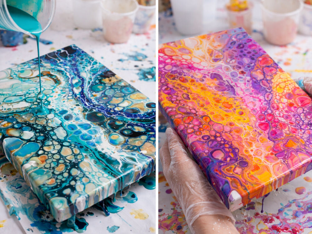 Jak uzyskać spektakularne efekty w acrylic pouring? Pomaga Floetrol
